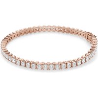 4 Prong Księżniczka Tenisowa Bransoletka s Laboratoryjnym Diamentem 7.00 krt z 14K (585) różowego złota
