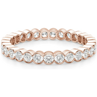 Obrączka Ślubna Eternity Half Bezel z Okrągłymi Kamieniami 2.00 mm Laboratoryjny Diament 585 Różowe Złoto (14K)