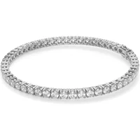 4 Prong Okrągła Diamentowa Tenisowa Bransoletka 5.00 krt z Białego Złota pr. 14K (585)