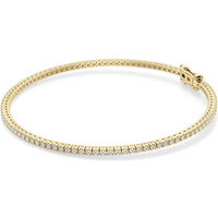 4 Prong Okrągła Diamentowa Tenisowa Bransoletka 1.00 krt z żółtego złota pr. 14K (585).