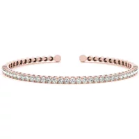 Bransoletka Mankietowa Eternity z Różowego Złota Diament Laboratoryjny 585 Różowe Złoto (14K)