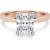 Cathedral Radiant 0.75 ct Pierścionek Zaręczynowy Diament Laboratoryjny 585 Różowe Złoto
