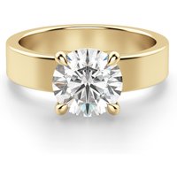 Basket Set Okrągły 2.00 krt Masywny Pierścionek Zaręczynowy Diament Laboratoryjny 585 Żółte Złoto (14K)