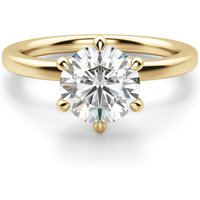 Arezzo Klasyczny Okrągły 1.25 krt Pierścionek Zaręczynowy Diament Laboratoryjny 585 Żółte Złoto (14K)