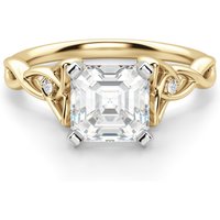 Celtic Knot Asscher 2.00 krt Pierścionek Zaręczynowy Diament Laboratoryjny 585 Żółte Złoto (14K)