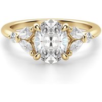 Haven Owalny 2.00 krt Pierścionek Zaręczynowy Diament Laboratoryjny 585 Żółte Złoto (14K)