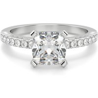 Angelix Poduszkowy 1.50 krt Pierścionek Zaręczynowy Diament Laboratoryjny 585 Białe Złoto (14K)