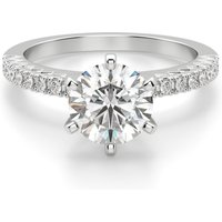 Angelix Okrągły 1.50 krt Pierścionek Zaręczynowy Diament Laboratoryjny 585 Białe Złoto (14K)