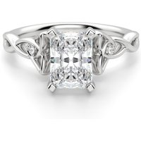 Celtic Knot Radiant 1.50 krt Pierścionek Zaręczynowy Diament Laboratoryjny 585 Białe Złoto (14K)