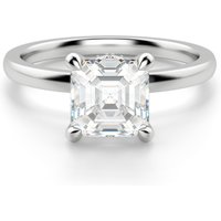 Solstice Asscher 1.00 krt Pierścionek Zaręczynowy Diament Laboratoryjny 585 Białe Złoto (14K)