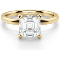 Solstice Asscher 0.50 krt Pierścionek Zaręczynowy Diament Laboratoryjny 585 Żółte Złoto (14K)