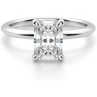Hidden Halo Klasyczny Radiant 1.25 krt Pierścionek Zaręczynowy Diament Laboratoryjny 585 Białe Złoto (14K)