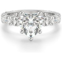 Gwyneth Sercowy 3.00 krt Pierścionek Zaręczynowy Diament Laboratoryjny 585 Białe Złoto (14K)