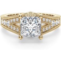 Valencia Księżniczka 1.75 krt Pierścionek Zaręczynowy Diament Laboratoryjny 585 Żółte Złoto (14K)