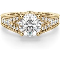 Valencia Okrągły 1.75 krt Pierścionek Zaręczynowy Diament Laboratoryjny 585 Żółte Złoto (14K)