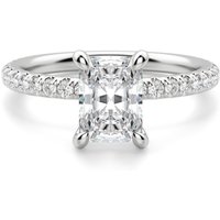Arezzo Accented Radiant 2.00 krt Pierścionek Zaręczynowy Diament Laboratoryjny 950 Platyna