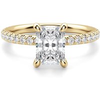 Arezzo Accented Radiant 1.00 krt Pierścionek Zaręczynowy Diament Laboratoryjny 585 Żółte Złoto (14K)