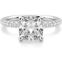Arezzo Accented Poduszkowy 2.00 krt Pierścionek Zaręczynowy Diament Laboratoryjny 950 Platyna