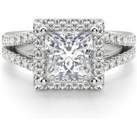 Palm Springs Księżniczka 1.75 krt Pierścionek Zaręczynowy Diament Laboratoryjny 950 Platyna