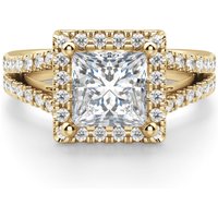 Palm Springs Księżniczka 2.00 krt Pierścionek Zaręczynowy Diament Laboratoryjny 585 Żółte Złoto (14K)