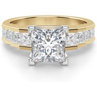 Cinderella Staircase Księżniczka 1.25 krt Pierścionek Zaręczynowy Diament Laboratoryjny 585 Żółte Złoto (14K)