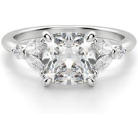 Haven Poduszkowy 3.00 krt Pierścionek Zaręczynowy Diament Laboratoryjny 585 Białe Złoto (14K)