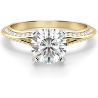 Irene Okrągły 2.00 krt Pierścionek Zaręczynowy Diament Laboratoryjny 585 Żółte Złoto (14K)