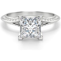 Irene Księżniczka 0.50 krt Pierścionek Zaręczynowy Diament Laboratoryjny 585 Białe Złoto (14K)