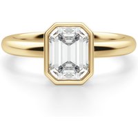 Marseille Szmaragdowy 1.75 krt Pierścionek Zaręczynowy Diament Laboratoryjny 585 Żółte Złoto (14K)
