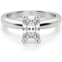 Tapered Solitaire Radiant 2.00 krt Klasyczny Pierścionek Zaręczynowy Diament Laboratoryjny 950 Platyna