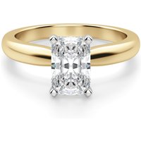 Tapered Solitaire Radiant 0.75 krt Klasyczny Pierścionek Zaręczynowy Diament Laboratoryjny 585 Żółte Złoto (14K)