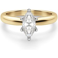 Tapered Solitaire Markizowy 1.75 krt Klasyczny Pierścionek Zaręczynowy Diament Laboratoryjny 585 Żółte Złoto (14K)