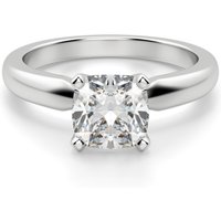 Tapered Solitaire Poduszkowy 2.00 krt Klasyczny Pierścionek Zaręczynowy Diament Laboratoryjny 950 Platyna