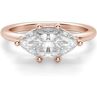 Klasyczny Pierścionek Zaręczynowy Marquise 1.75 ct East-West Diament Laboratoryjny 585 Różowe Złoto (14K)