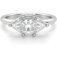 Klasyczny Pierścionek Zaręczynowy Marquise 1.75 ct East-West Diament Laboratoryjny 585 Białe Złoto (14K)