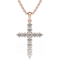 Wisiorek Clare Laboratoryjny Diament 585 Różowe Złoto (14K)