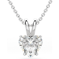 Wisiorek Basket Set Serce 0.50 kt Laboratoryjny Diament 585 Białe Złoto (14K)