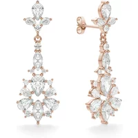 Amaryllis Kolczyki Wiszące 14K Różowe Złoto Laboratoryjny Diament