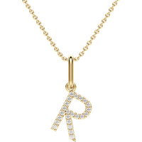 Wisiorek Litera "R" Laboratoryjny Diament 585 Żółte Złoto (14K)