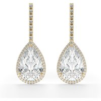 Dew Kolczyki 14K Żółte Złoto Laboratoryjny Diament
