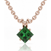 Wisiorek z Turmalinem Księżniczka 0.25 ct Kite Set Srebro Różowo-Pozłacane