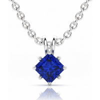 Wisiorek z Szafirem Księżniczka 1.25 ct Kite Set 585 Białe Złoto