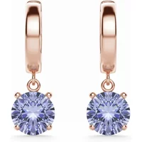 Kolczyki Wiszące z Tanzanitem Okrągłym 2.00 ct 585 Różowe Złoto