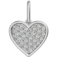 Zawieszka Pavé Serce Naturalny Diament 417 Białe Złoto (10K)