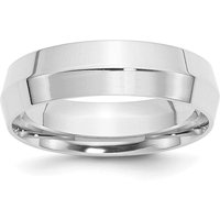 Obrączka Ślubna Knife Edge Comfort Fit 6 mm 585 Białe Złoto (14K)