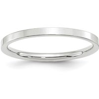 Obrączka Ślubna Standard Flat Comfort Fit 2 mm 585 Białe Złoto (14K)