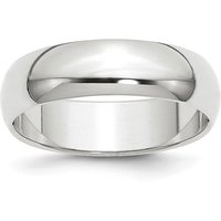 Platynowa Półokrągła Obrączka Ślubna 6 mm