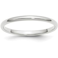 Platynowa Półokrągła Obrączka Ślubna 2 mm