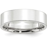 Obrączka Ślubna Standard Flat Comfort Fit 6 mm 585 Białe Złoto (14K)