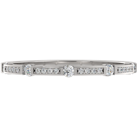 Obrączka Ślubna Petite Accented 1.00 MM Diament Laboratoryjny 417 (10K) Białe Złoto